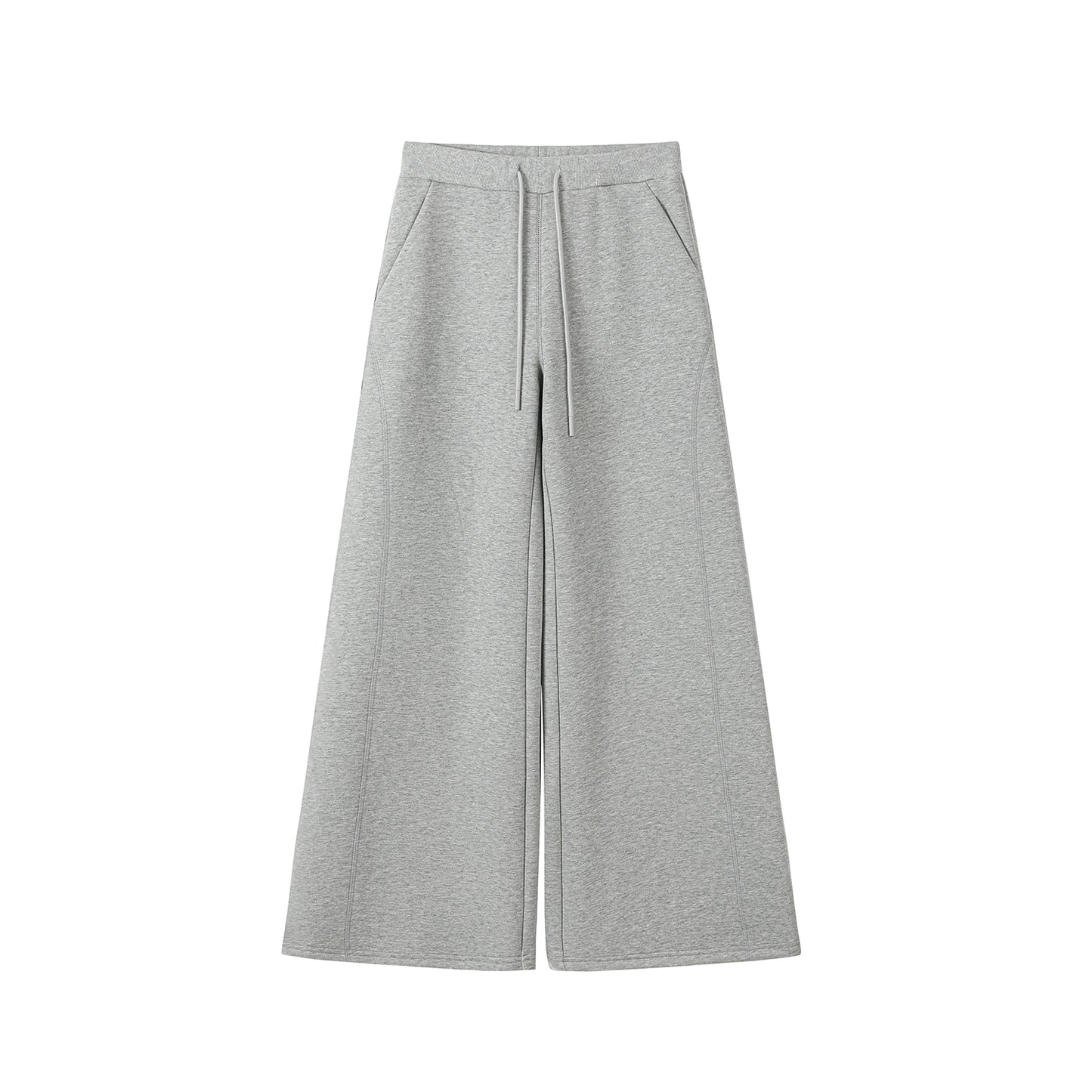 Grey Straight-Leg Sweatpants