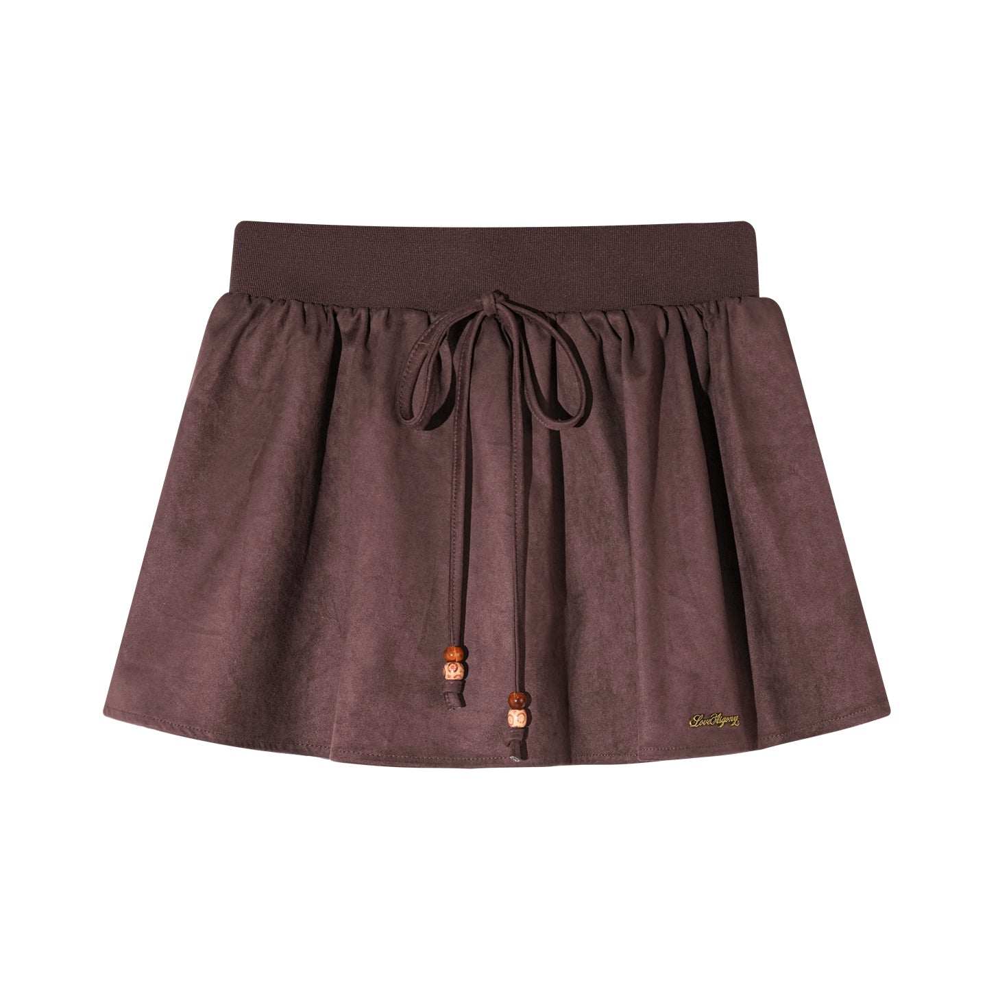 Beaded Suede Puffy Skirt