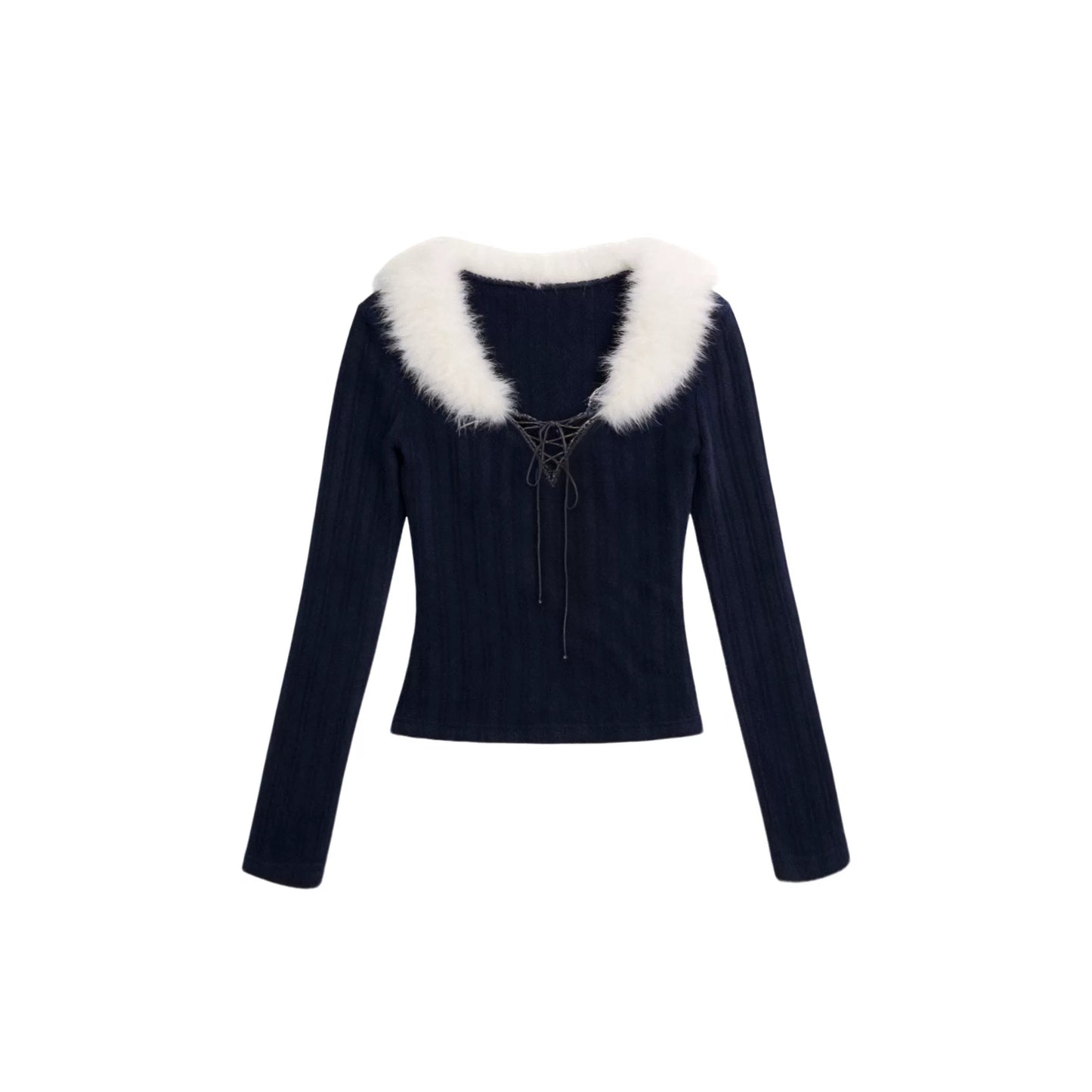 Sweet Knitted V-Neck Top