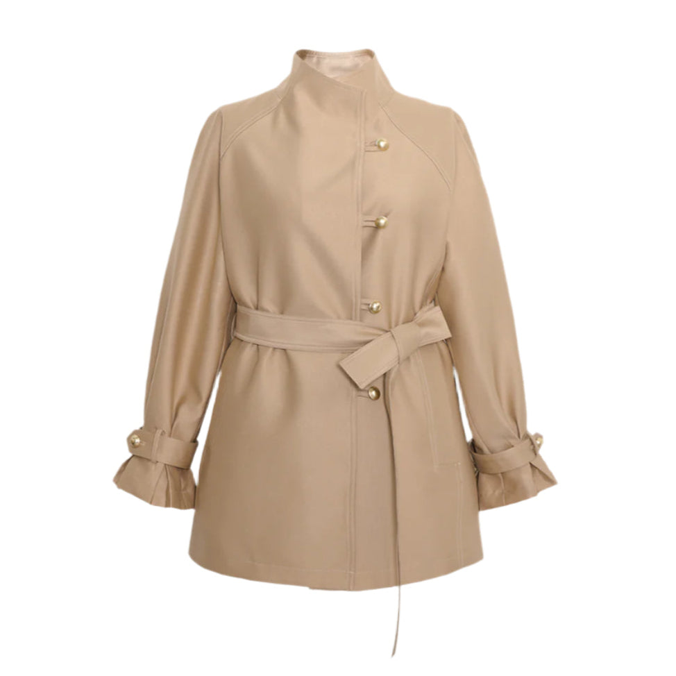 Elegant Twill Trench Jacket