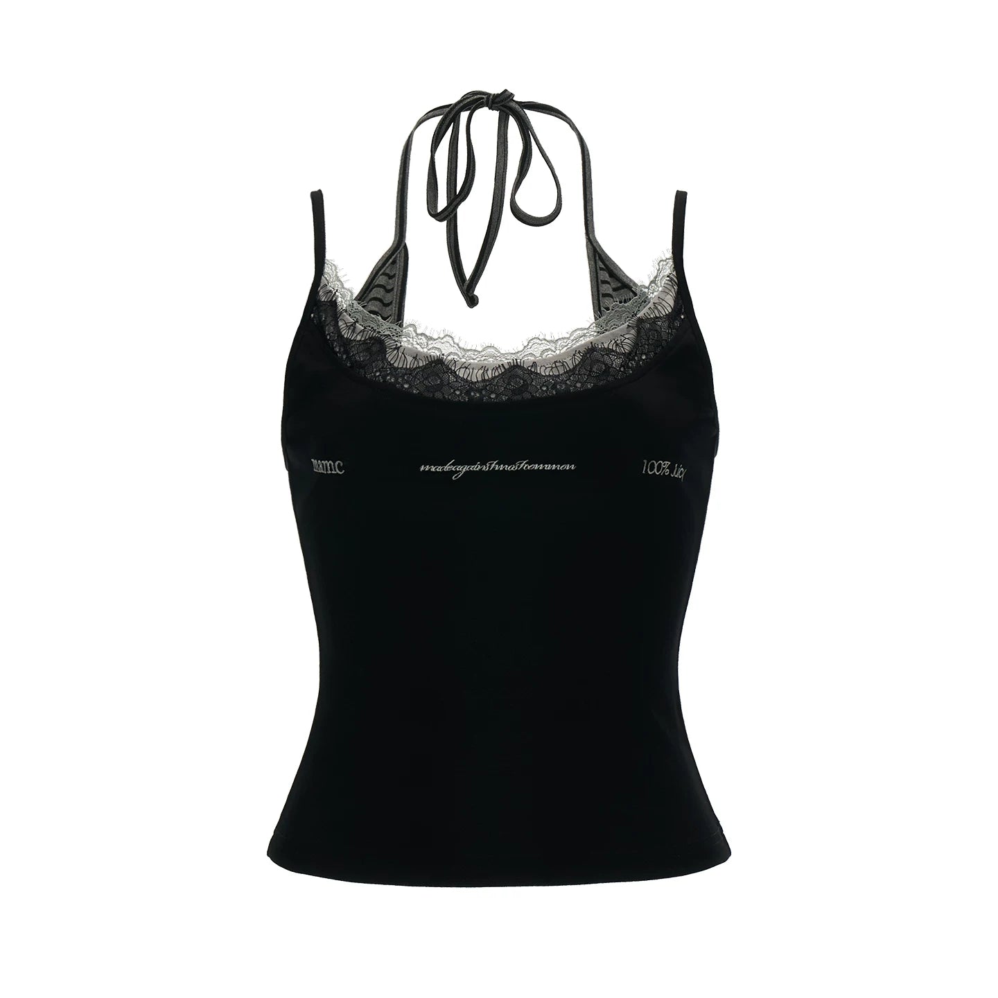 Embroidered Faux Three-Piece Camisole