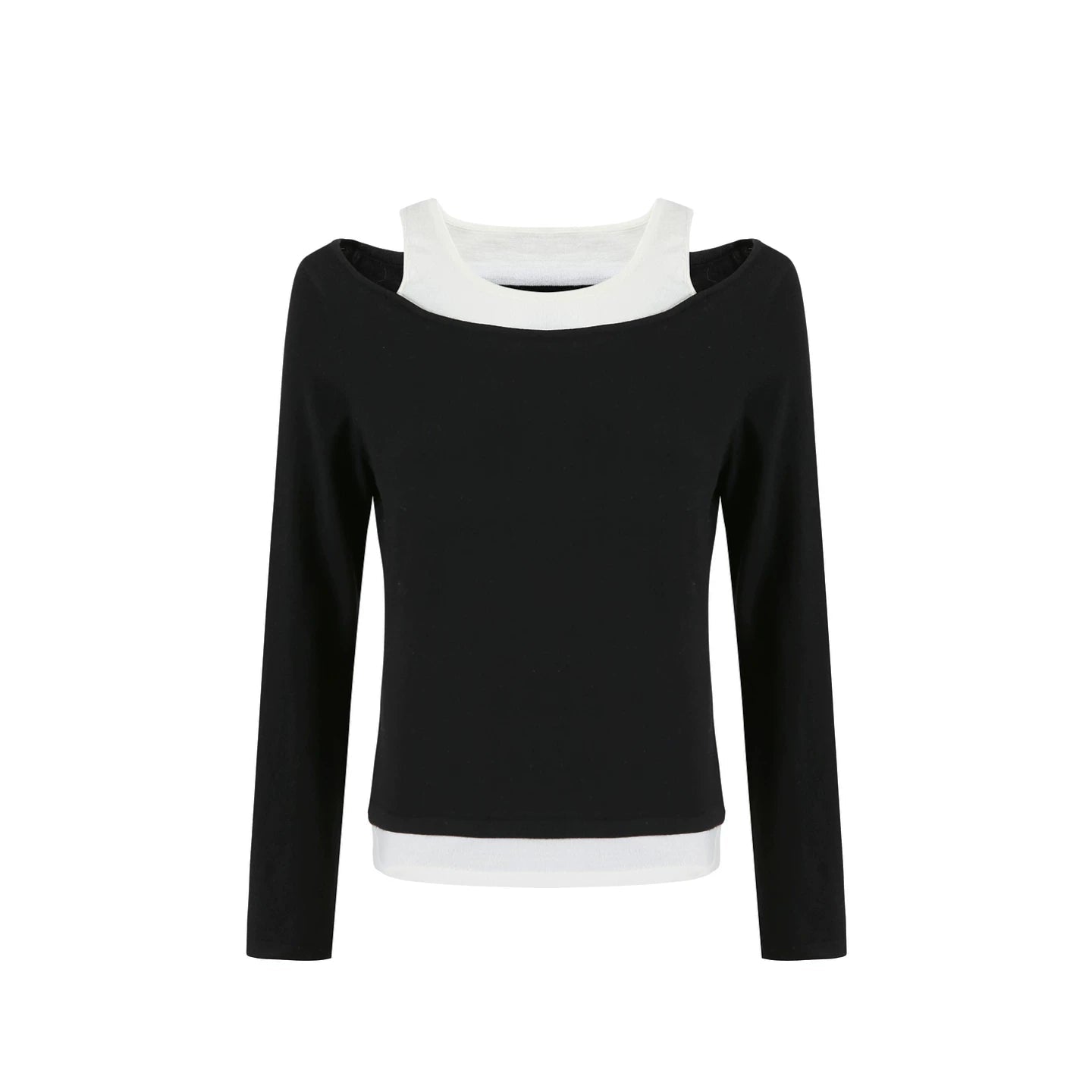 Wool Blend Off-Shoulder Top