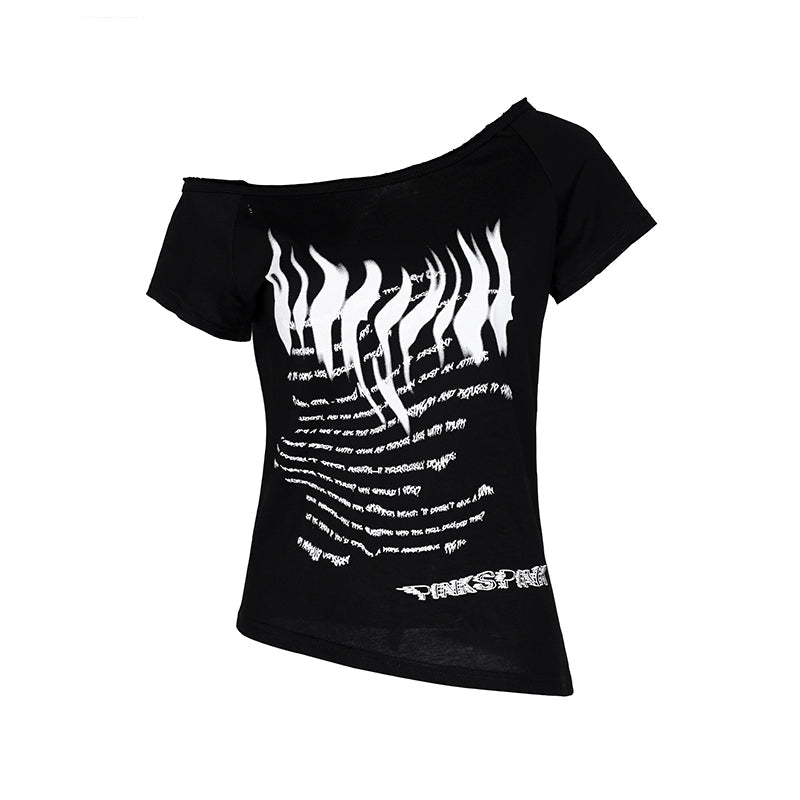 One-Shoulder Y2K T-Shirt