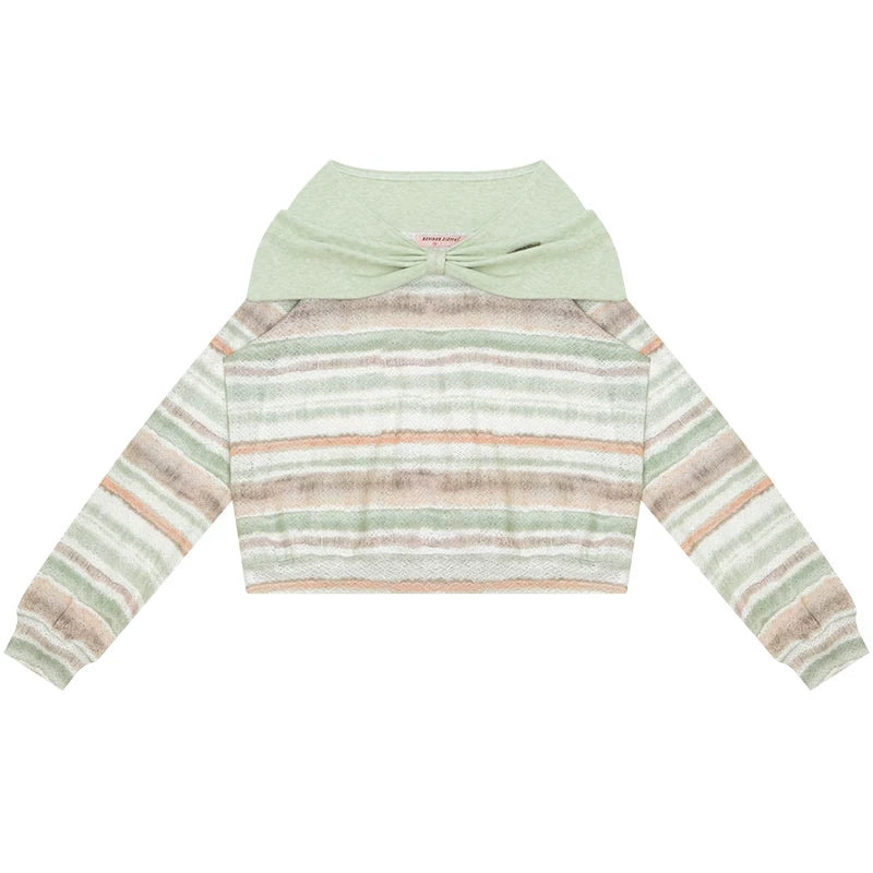 Spring Mist Striped Knit Top