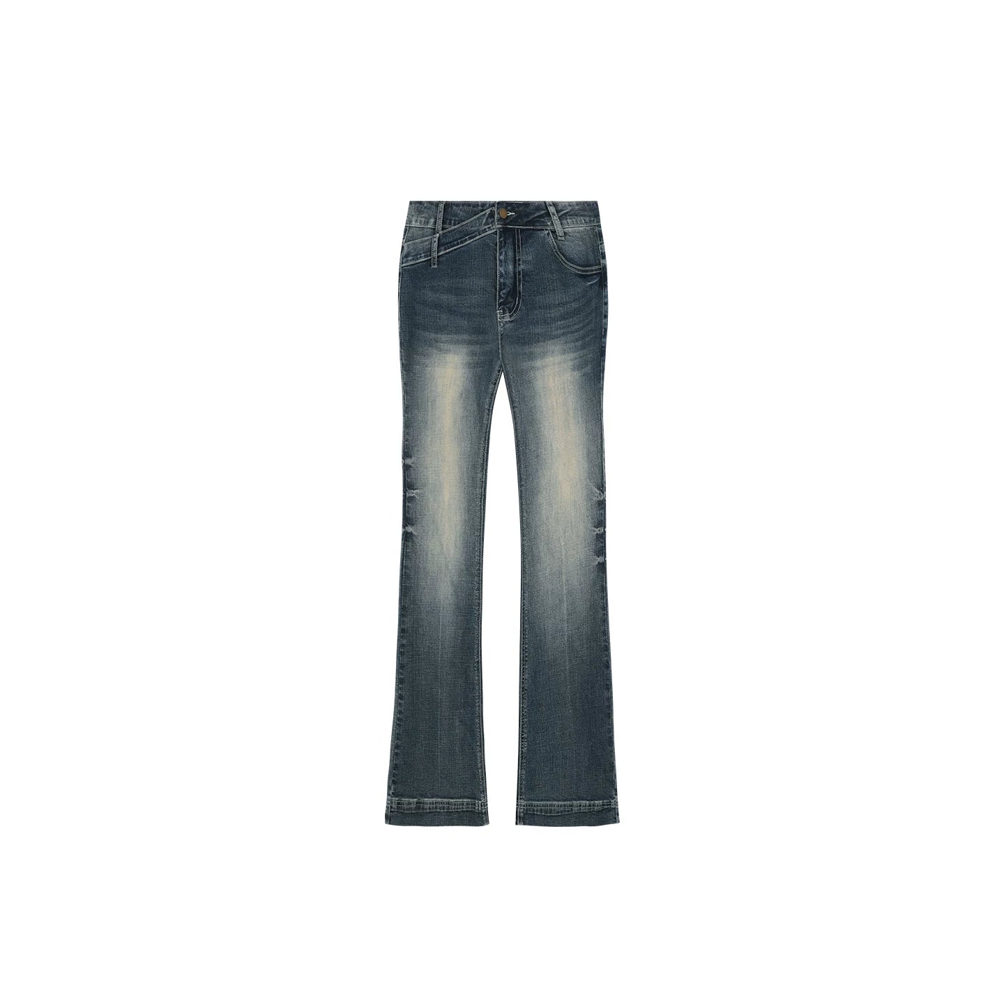 Retro Washed Flared Denim Pants