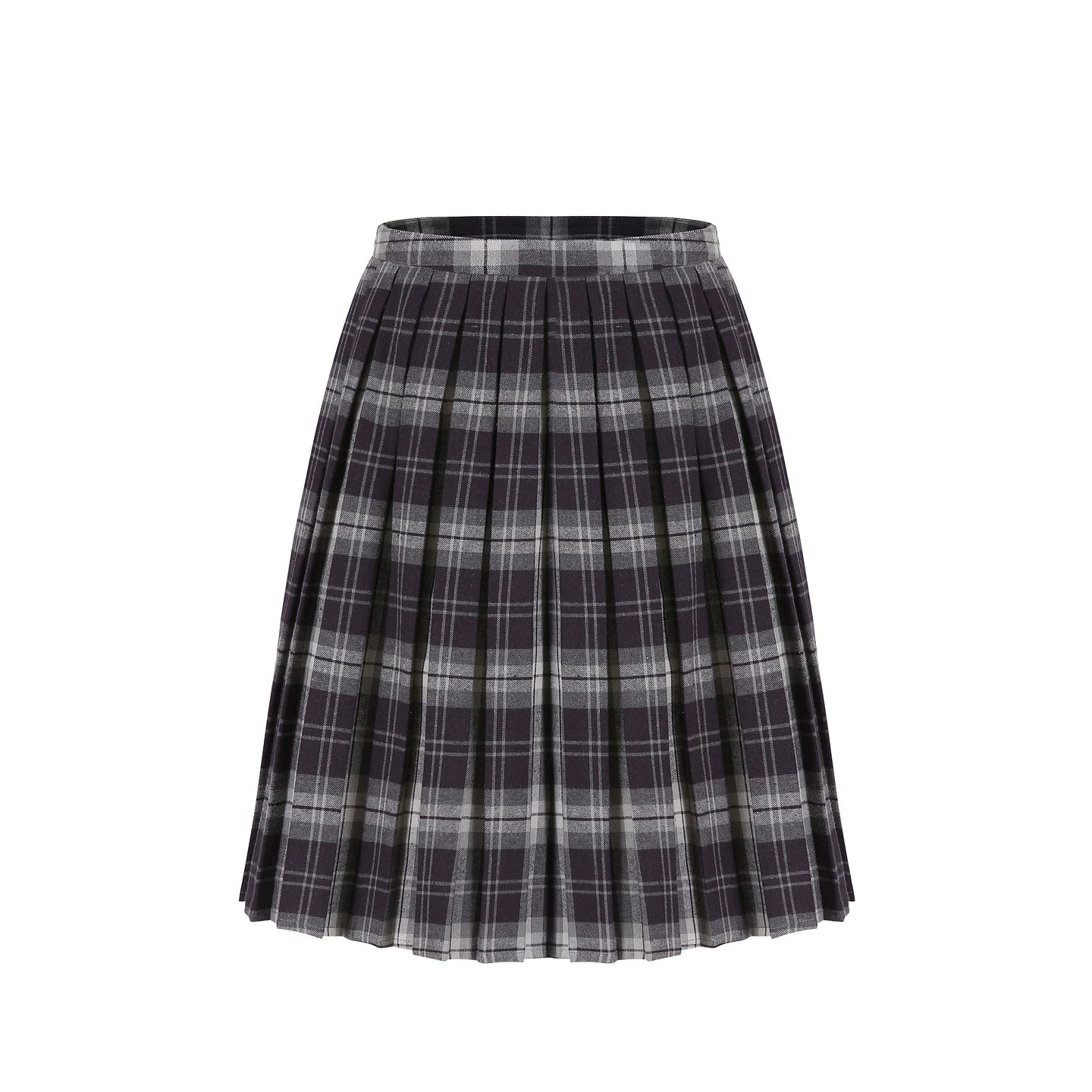Cotton Plaid A-Line Skirt