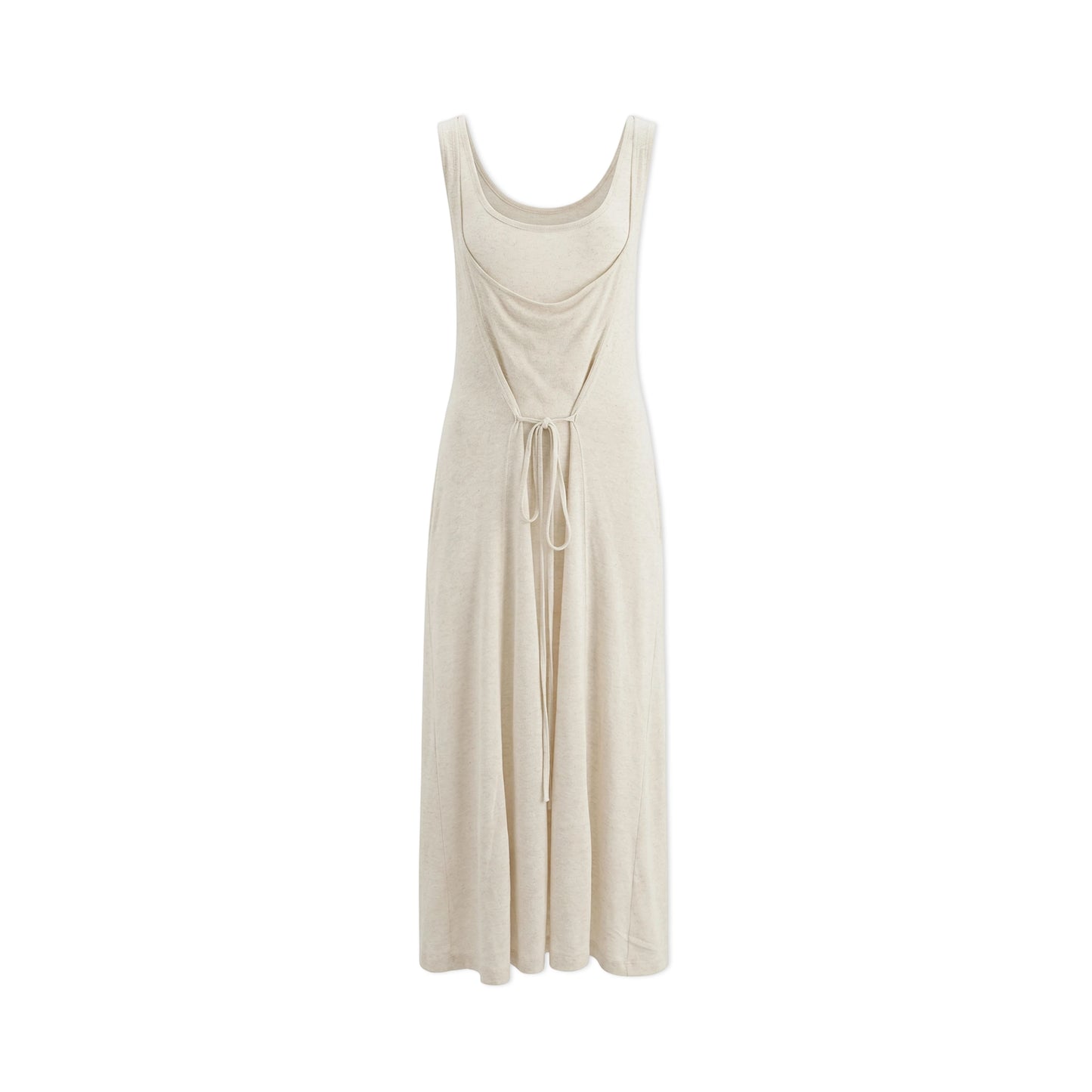 Belted Layered Maxi Dress
