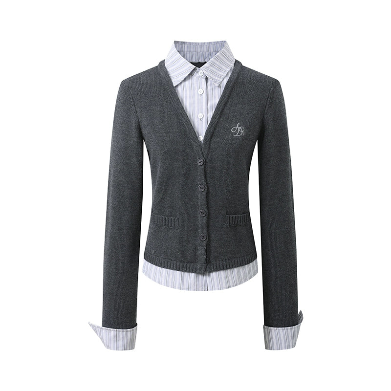 슬림한 카디건 투피스 룩