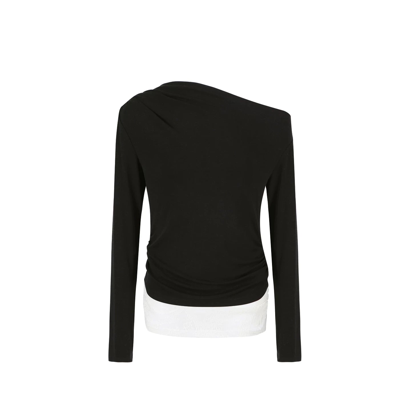 Off-Shoulder Patchwork Top