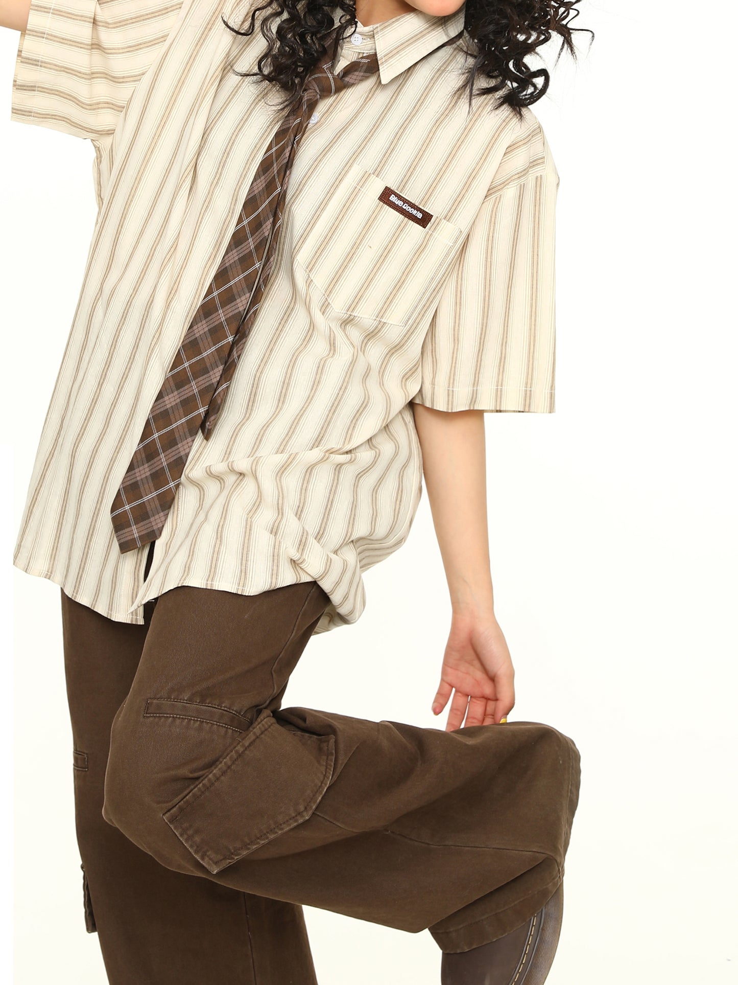 American Vintage Striped Short Sleeved Shirt