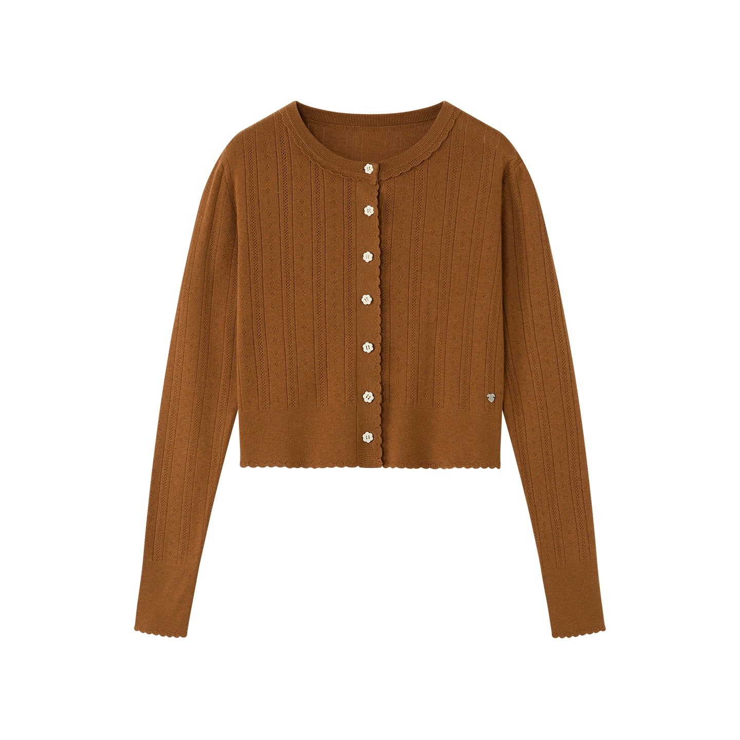 Autumn Flower Knitted Cardigan