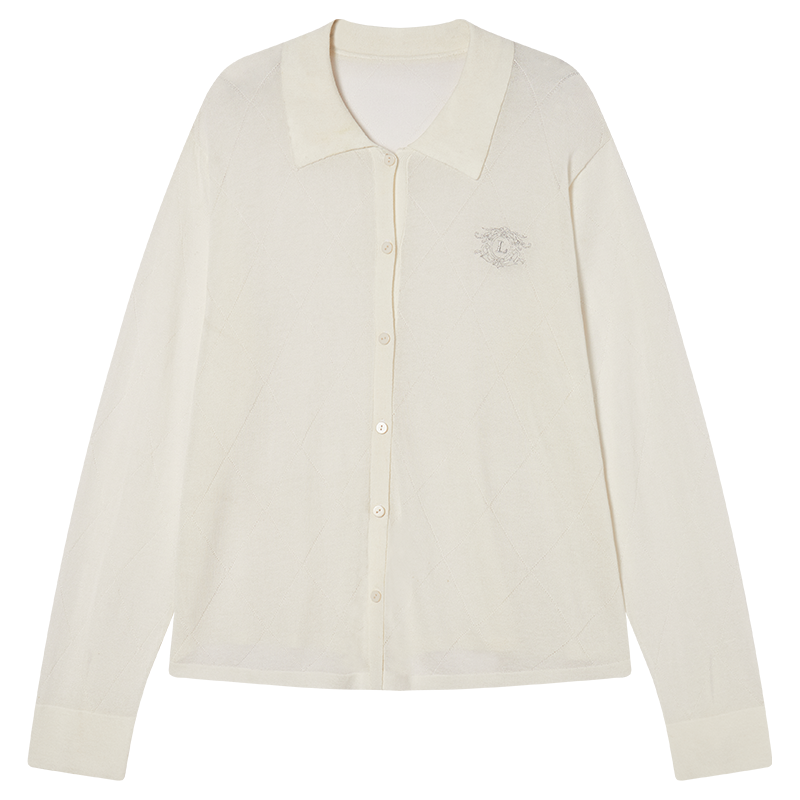 Summer Embroidered Knit Shirt