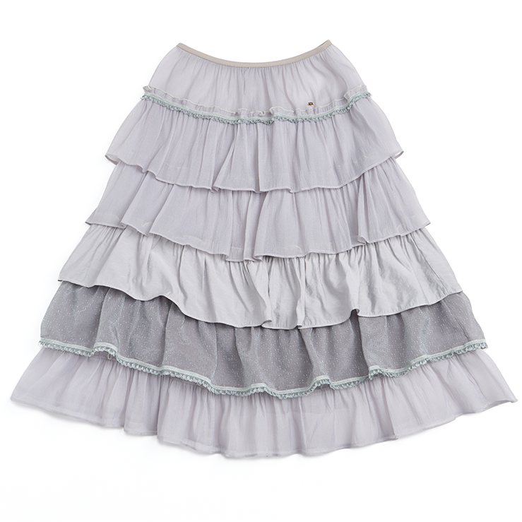 Hand-Dyed French Ruffled Skirt