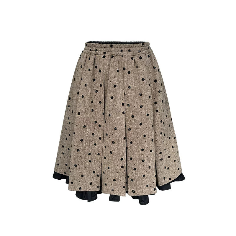 Elastic Pleated Skirt Suit Set-Up