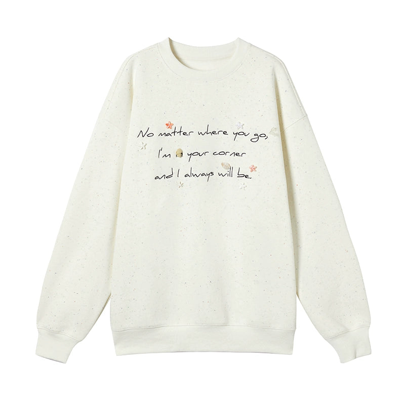 Letter Embroidered Winter Sweater