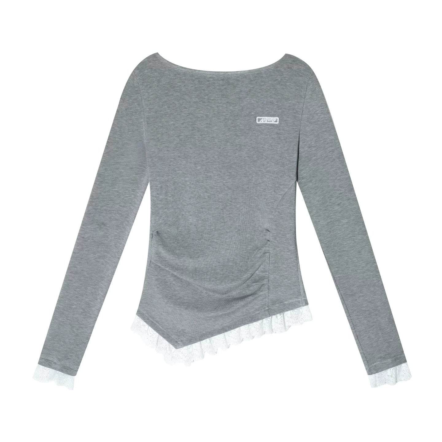 Lace Patchwork Waist-Cinching Top