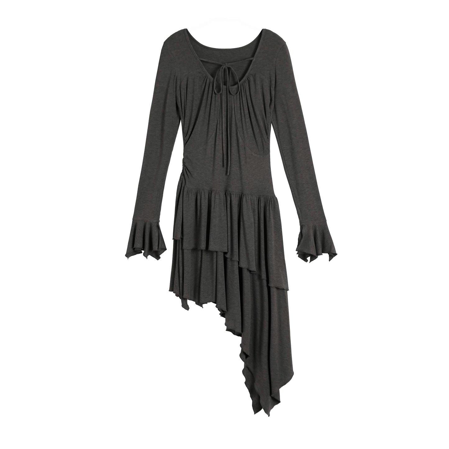Asymmetrical Lace-Up Dress