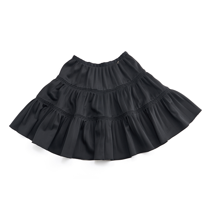 Romantic Pleated Flower Bud Skirt