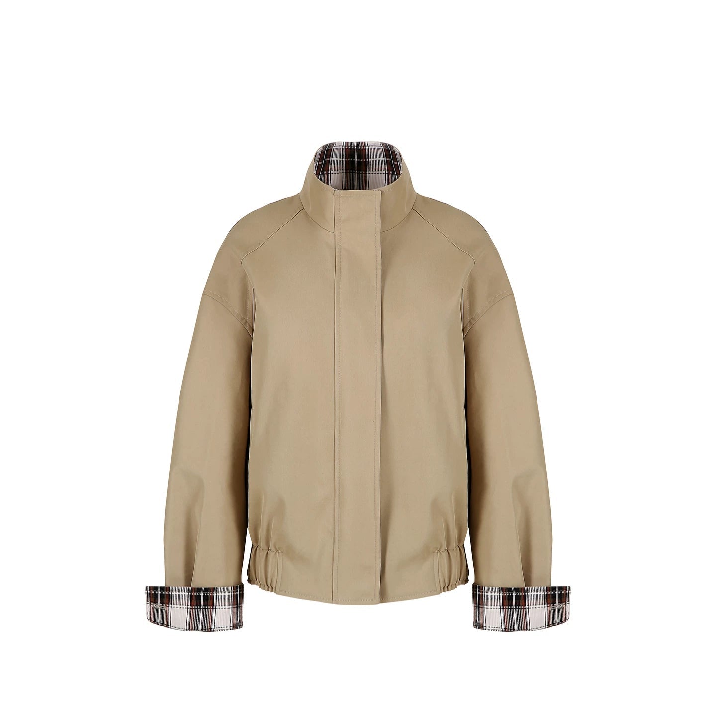 Retro-Kurzjacke mit Karomuster