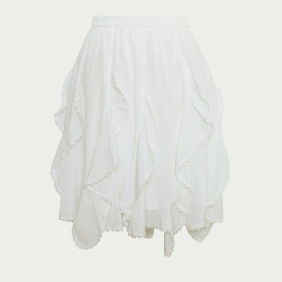 Irregular Lace Bustier A-Line Skirt