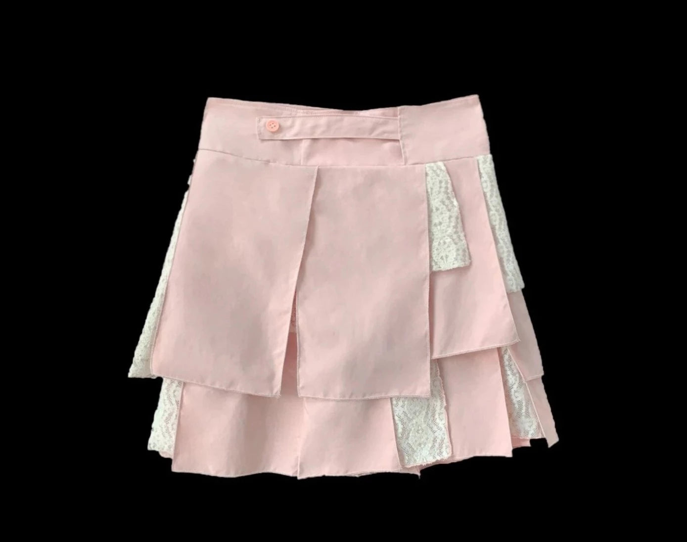 짧은 치마 세트가있는 모방 모피 짧은 코트