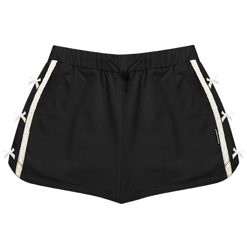 Slim Fit High Waist Sports Shorts Pants