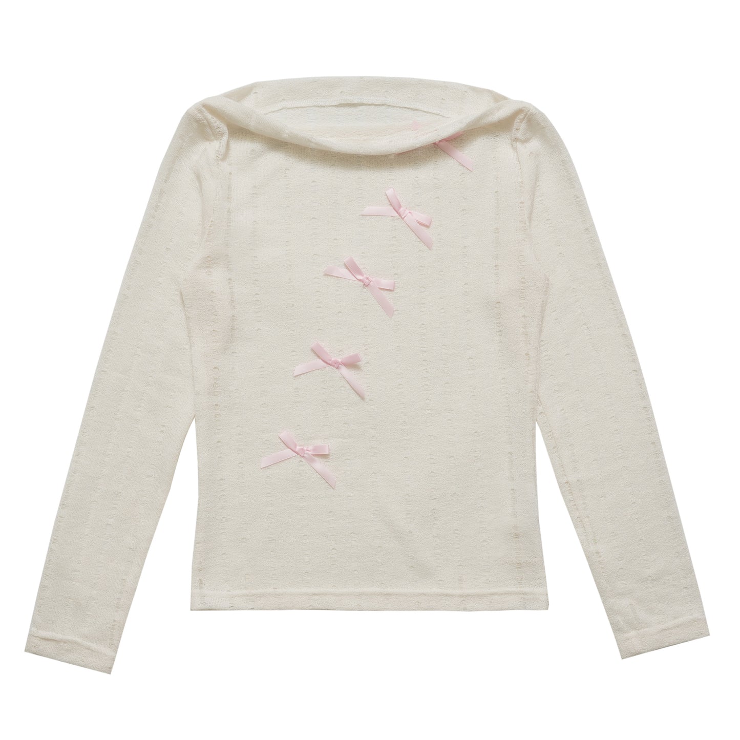 Off-Shoulder Mesh Cut-Out Blouse Top