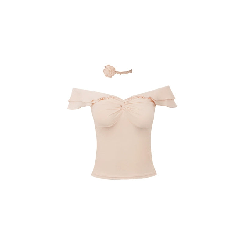 Wood-Inspired One-Shoulder Tee