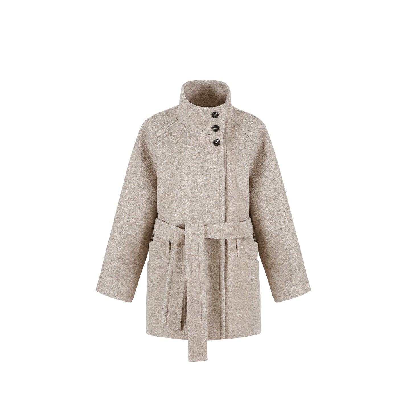 Variegated Twill Wool Coat