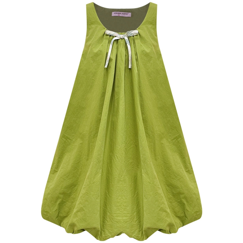 Green Bud Sleeveless Dress