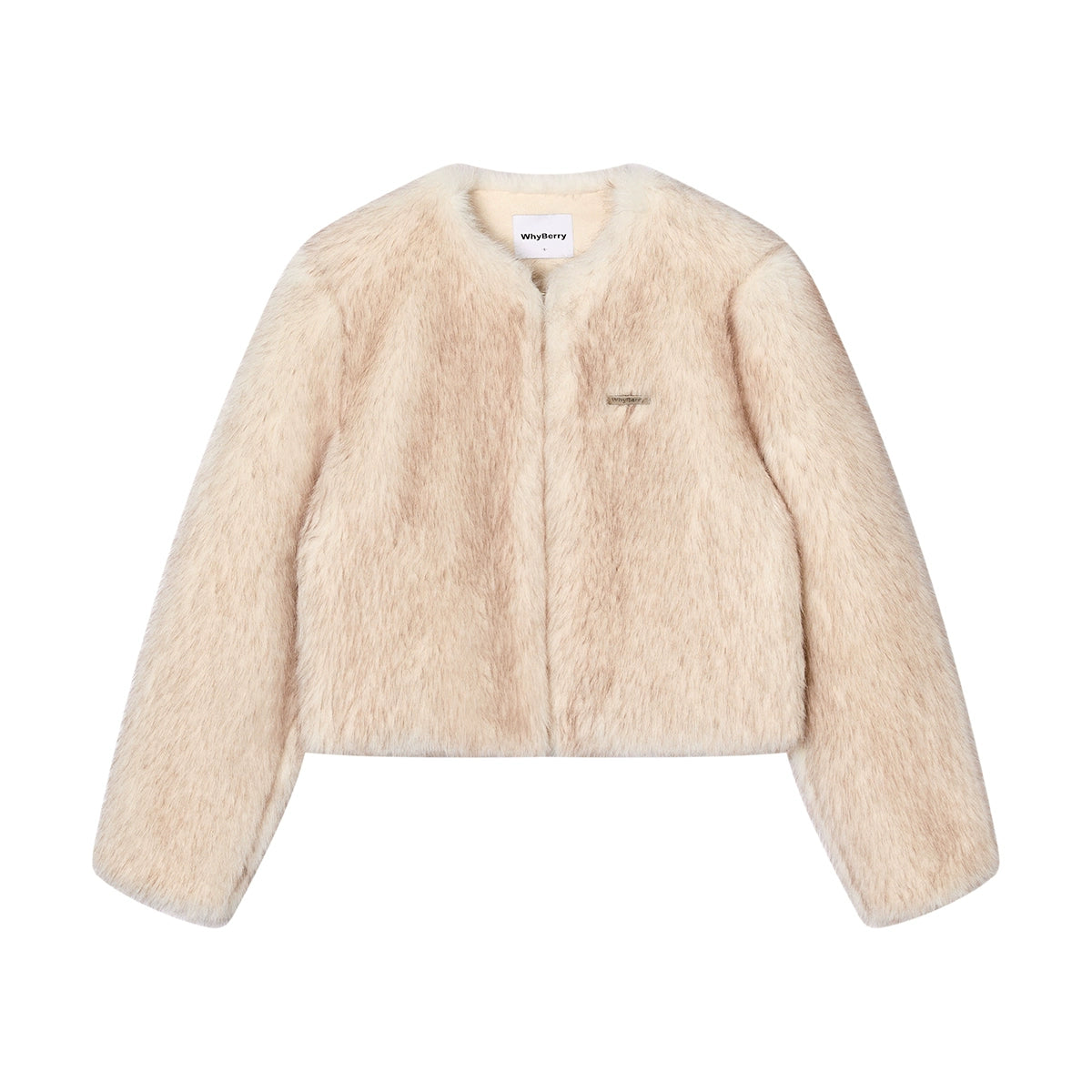 Manteau en fourrure dorée et blanche