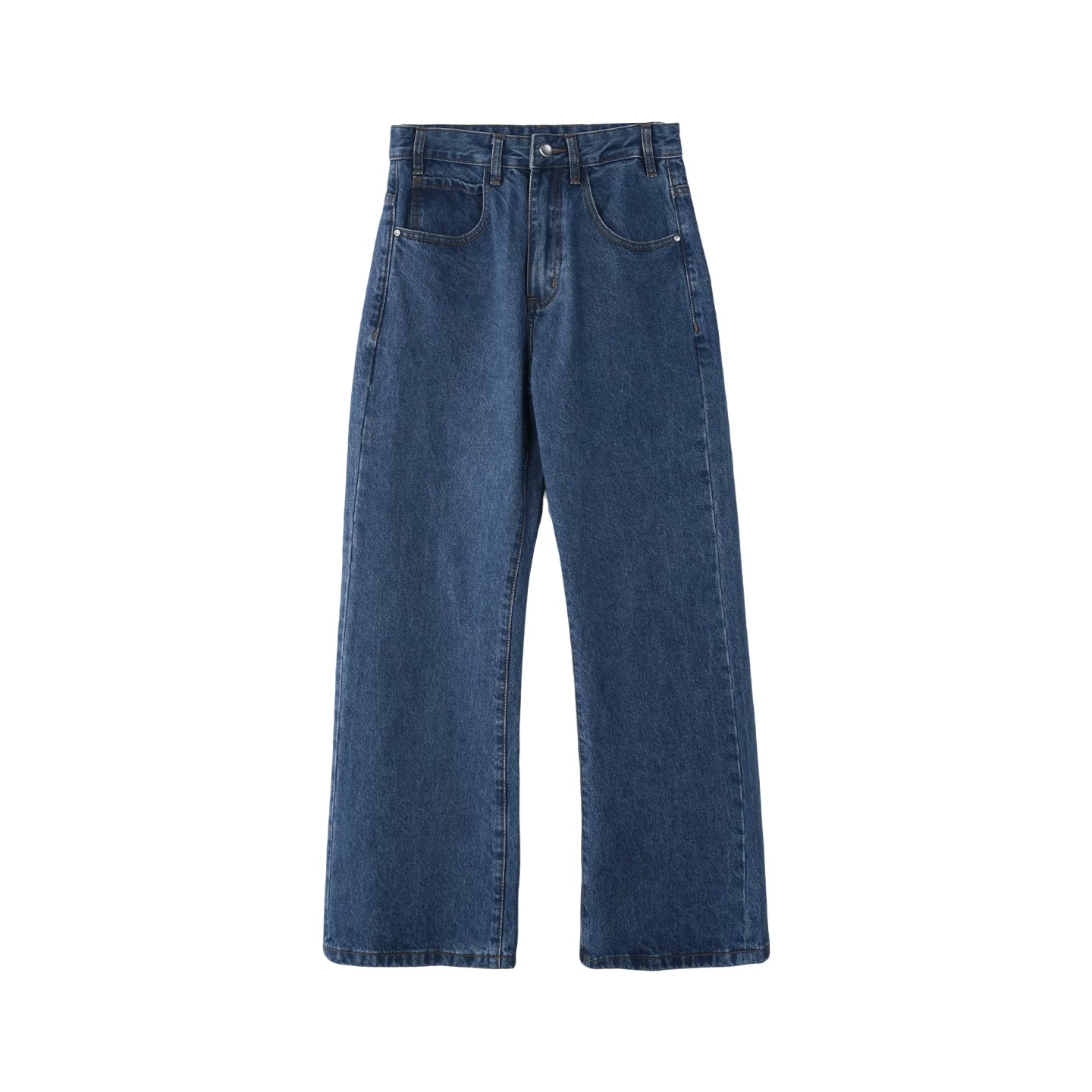 Pantaloni svasati in denim blu retrò