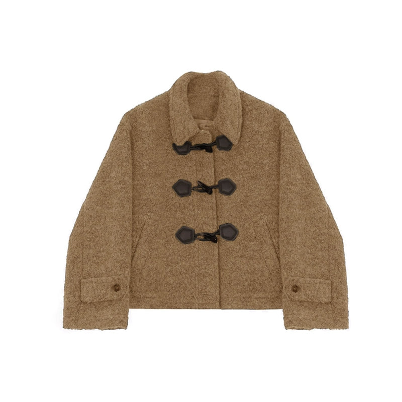 Veste courte en laine grise