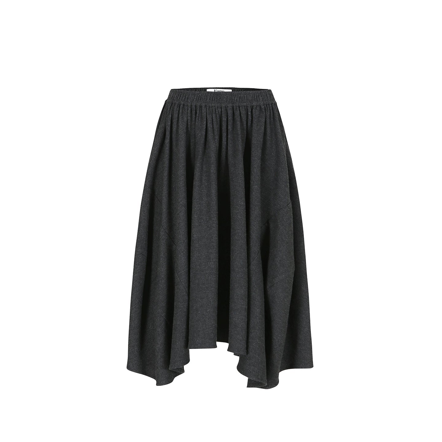 Volume Cut Elastic Waist Skirt