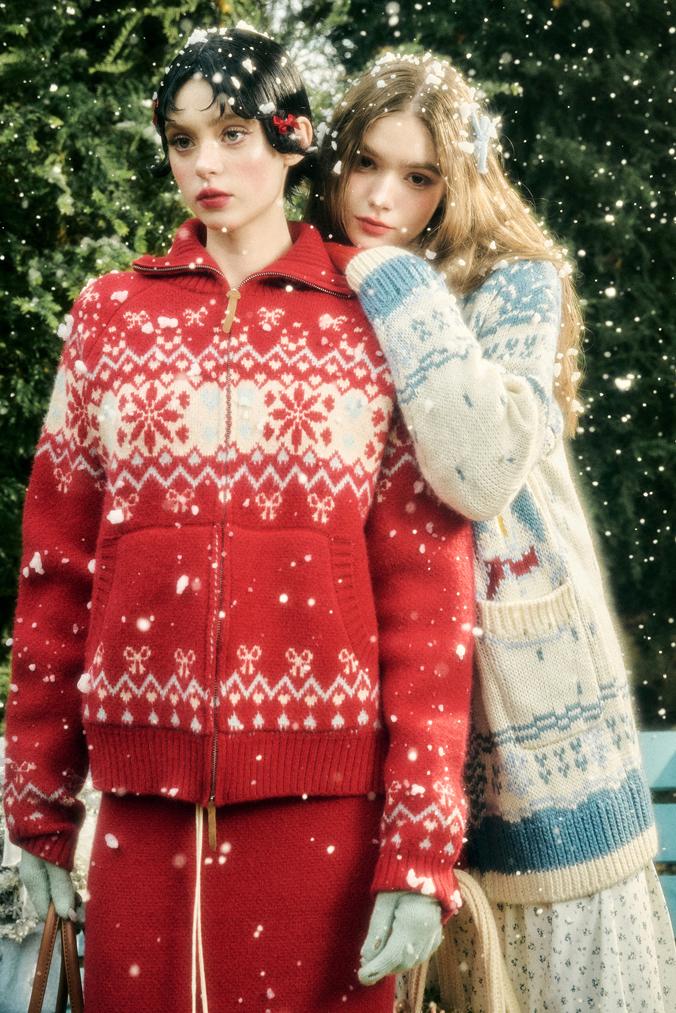 Kontrast Wolle Pullover Rock Set-Up