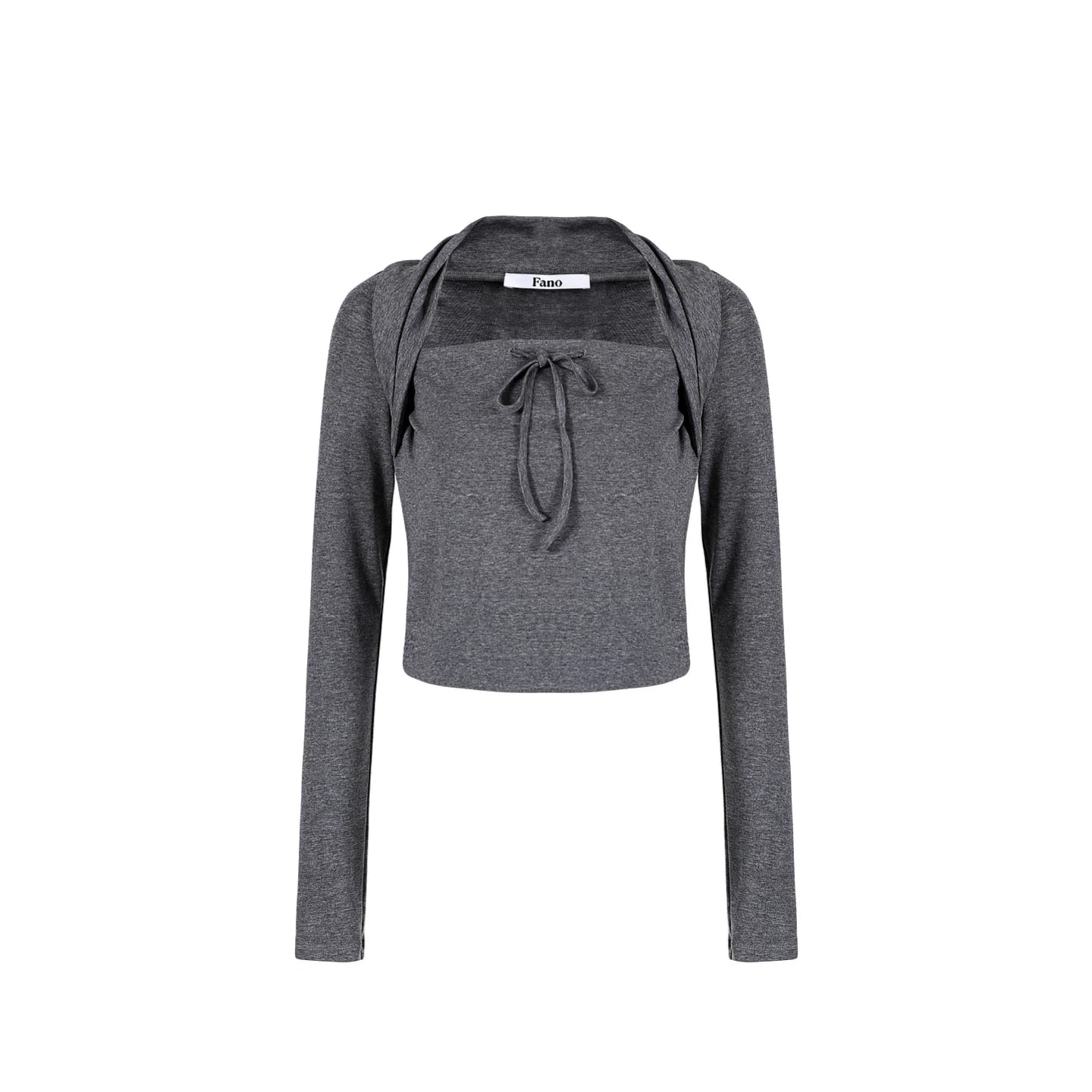 Relaxed Square Neck Drawstring Top