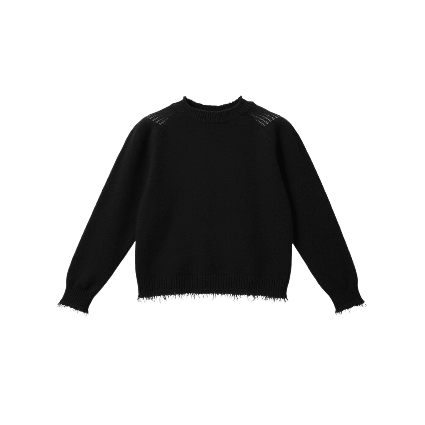 Fringed Raw Edge Sweater