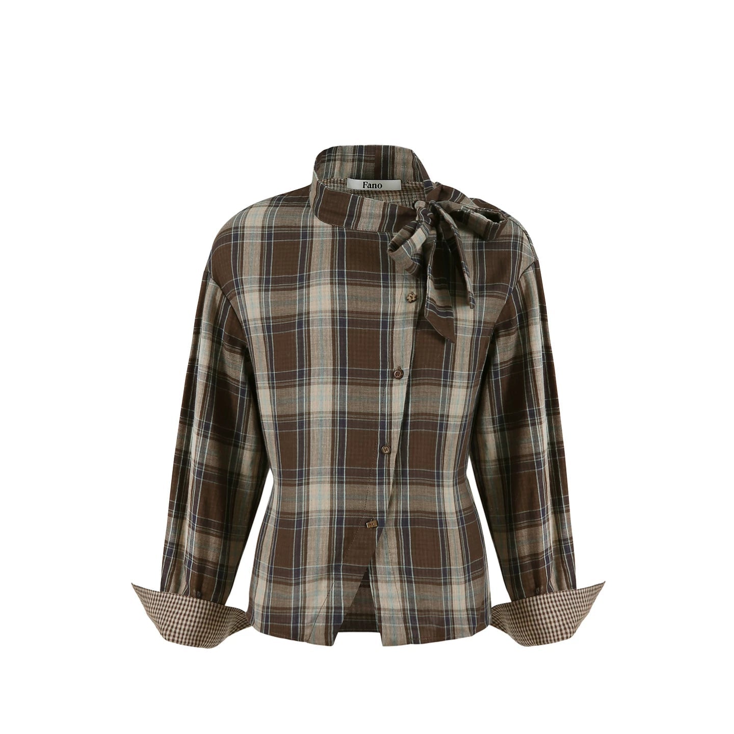 Cotton Plaid Irregular Shirt