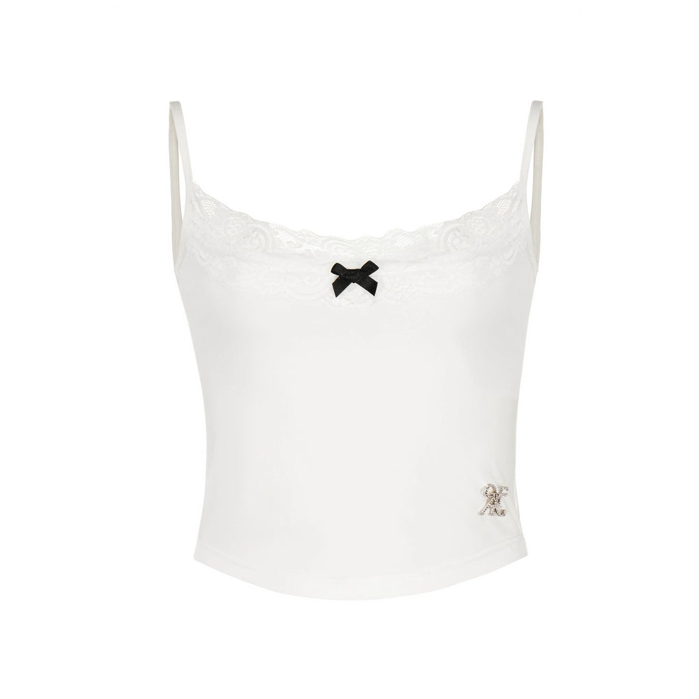 Irregular Lace Stitched Top