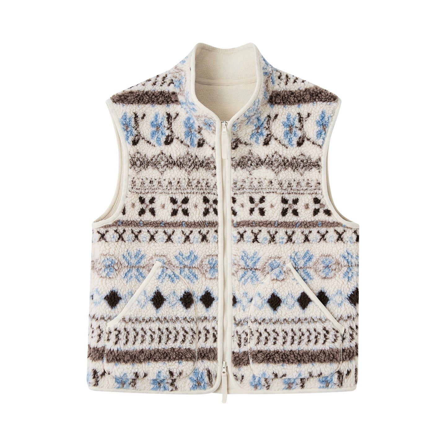 Fair Isle Jacquard Fleece Vest
