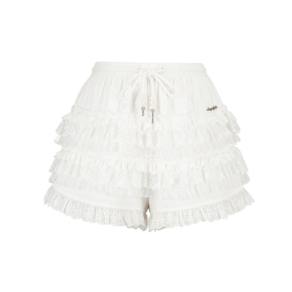 Shorts en dentelle au design original