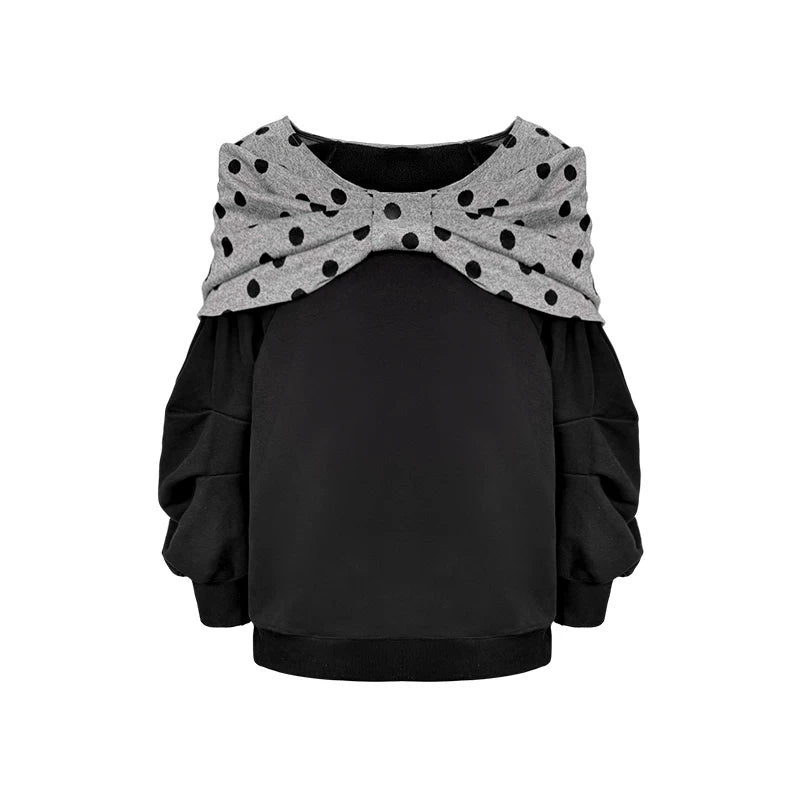Retro Polka Dot Knit Top