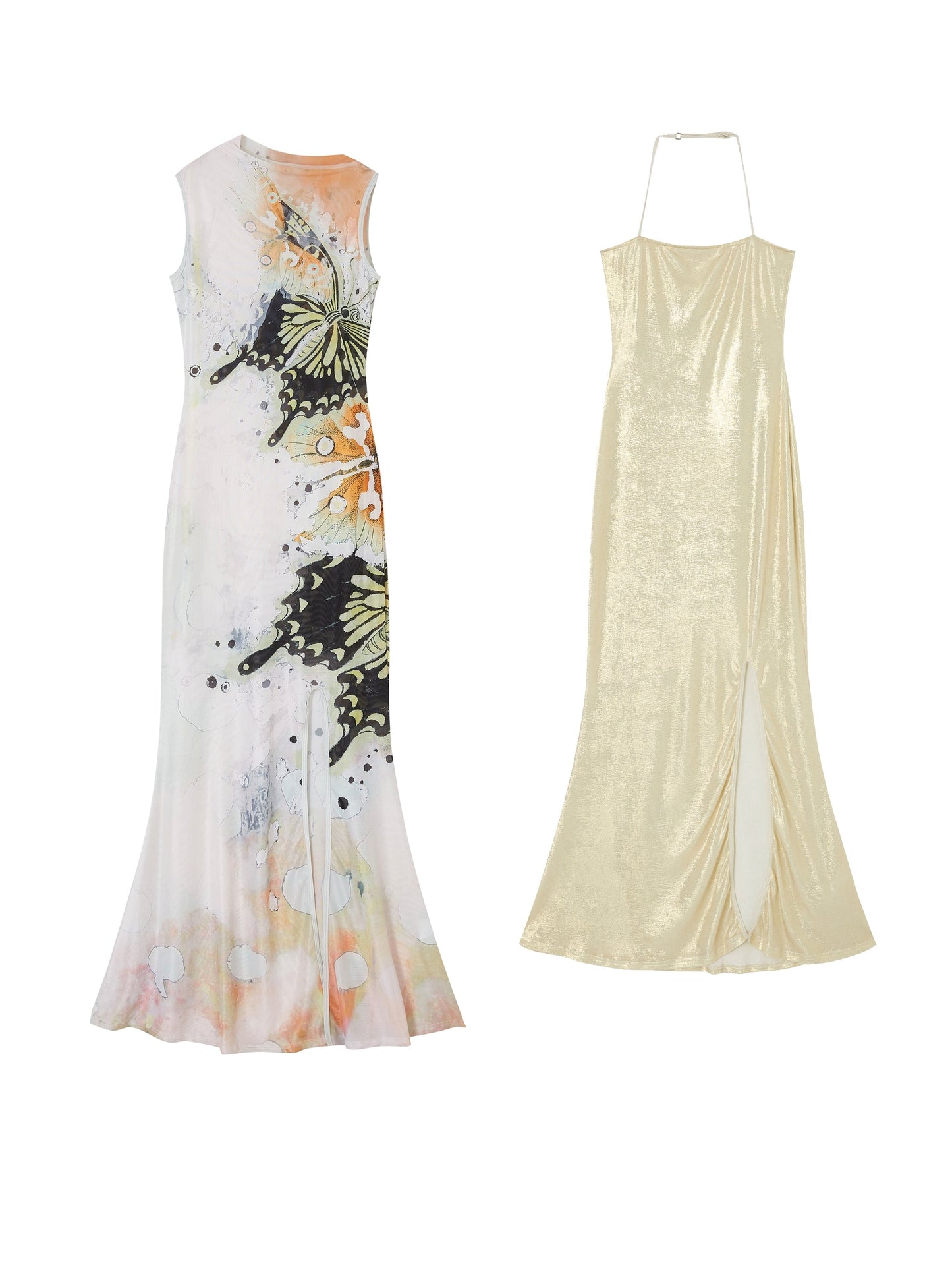 Slit Two-Piece Dress