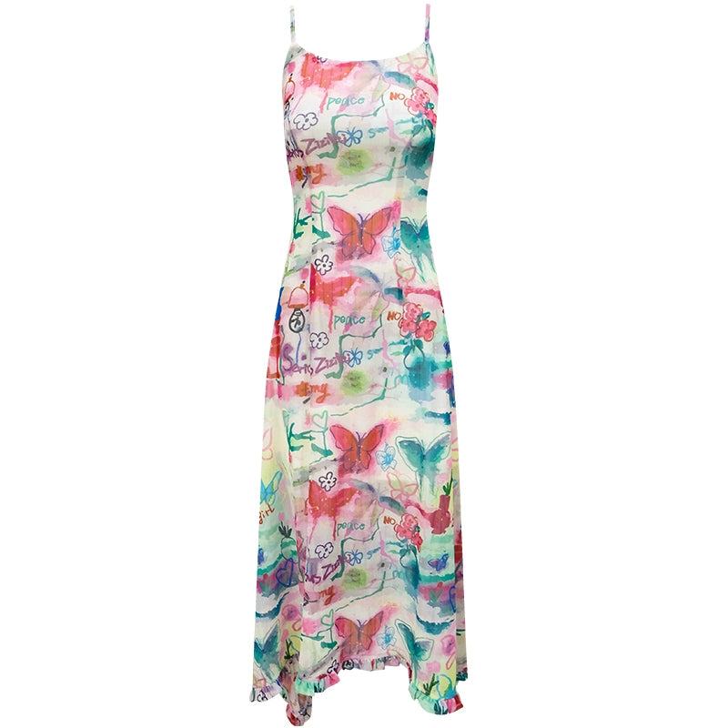 Robe à imprimé papillon