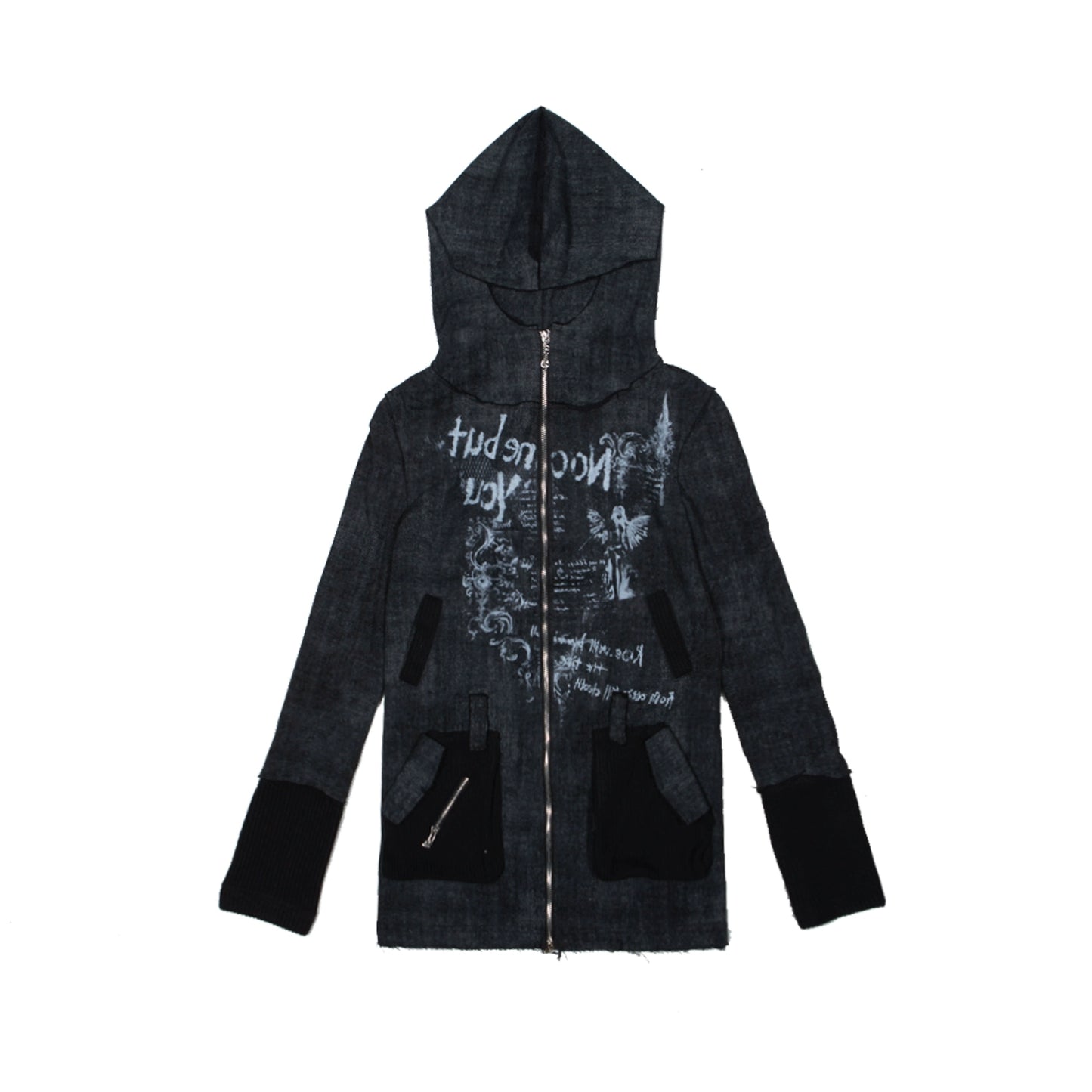 Kapuzensweatshirtjacke mit langen Ärmeln