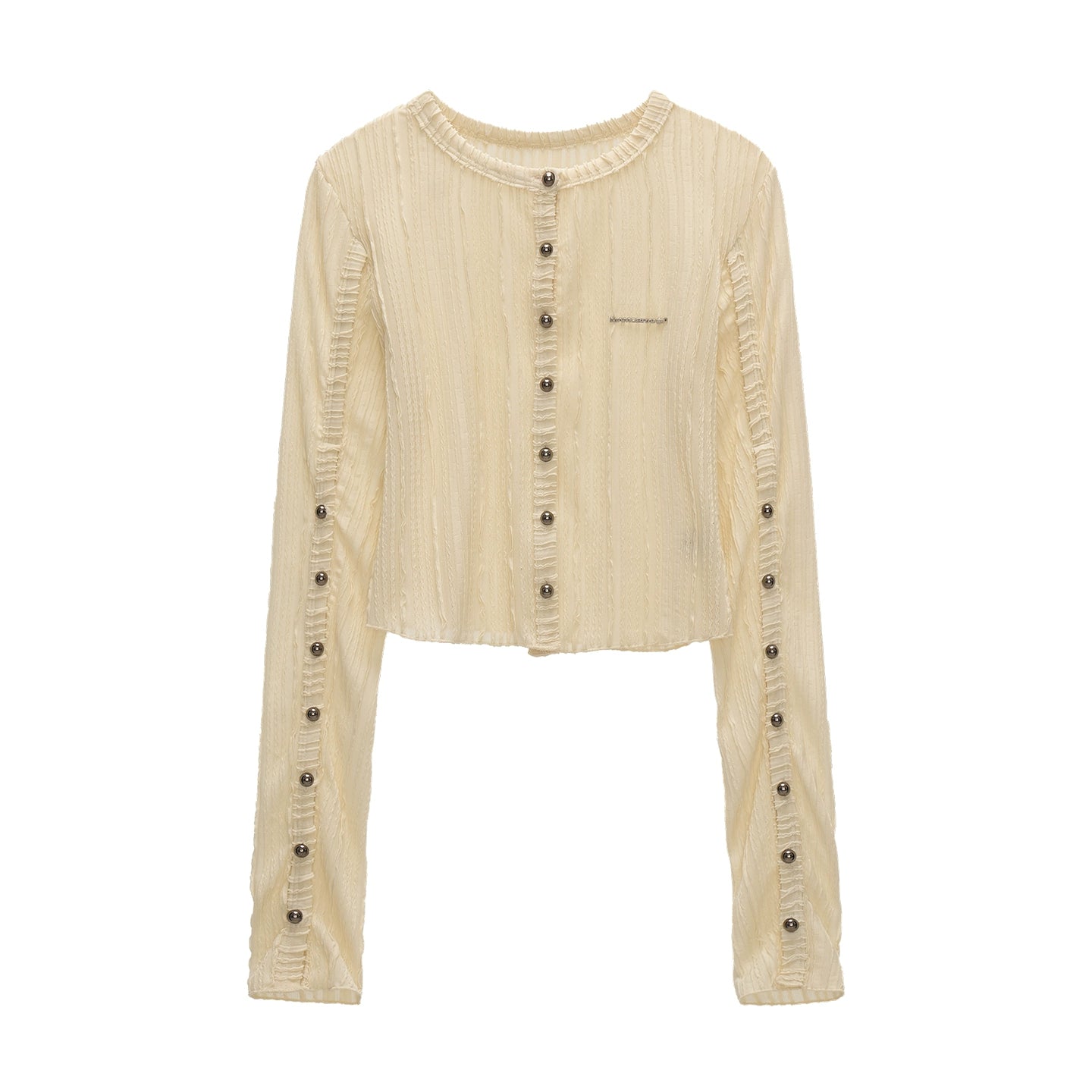 Striped Knit Multi-Button Cardigan