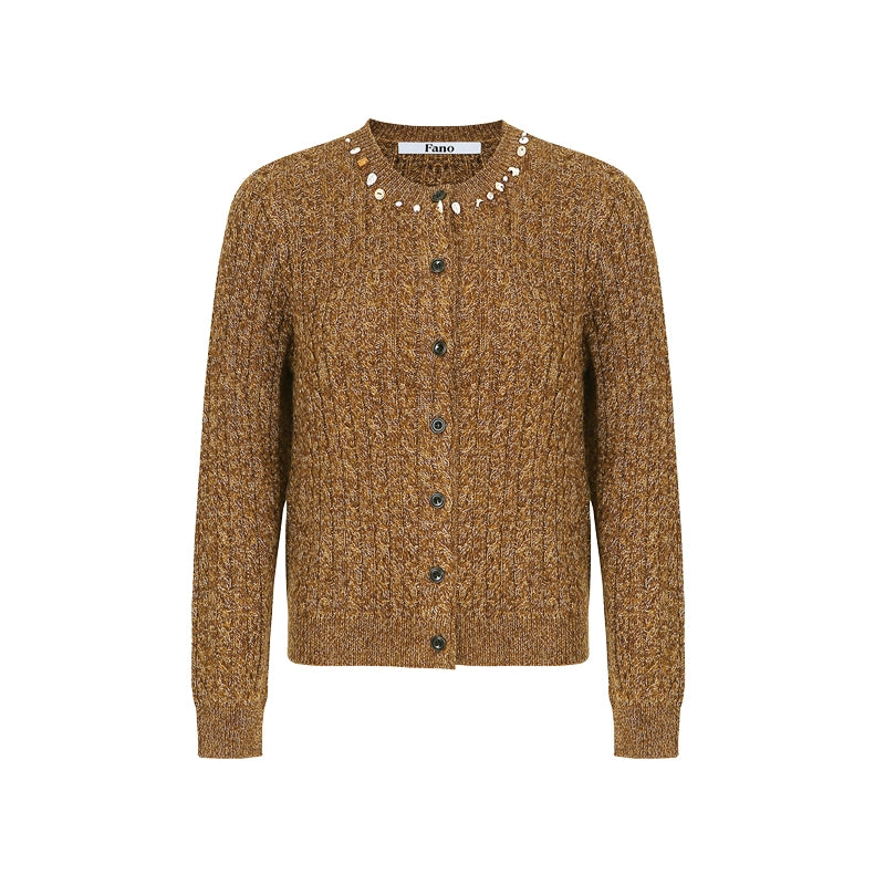 Floral Yarn Knitted Cardigan