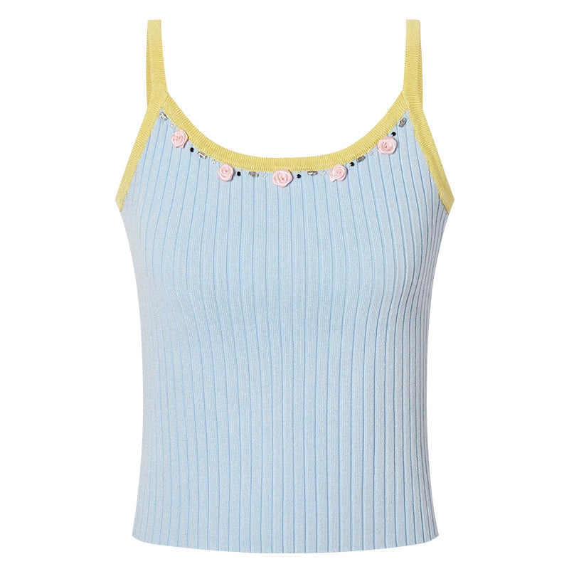 Striped Beaded Camisole