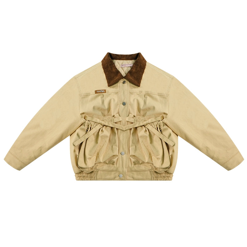 카키 코듀로이 오버롤 자켓