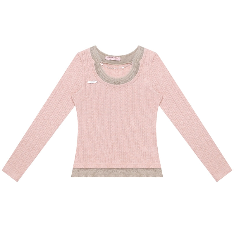 Retro Knit Chain Top